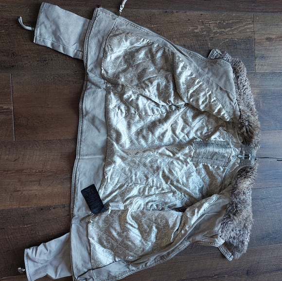 Leather faux fur jacket GUESS - Picture 3 of 5